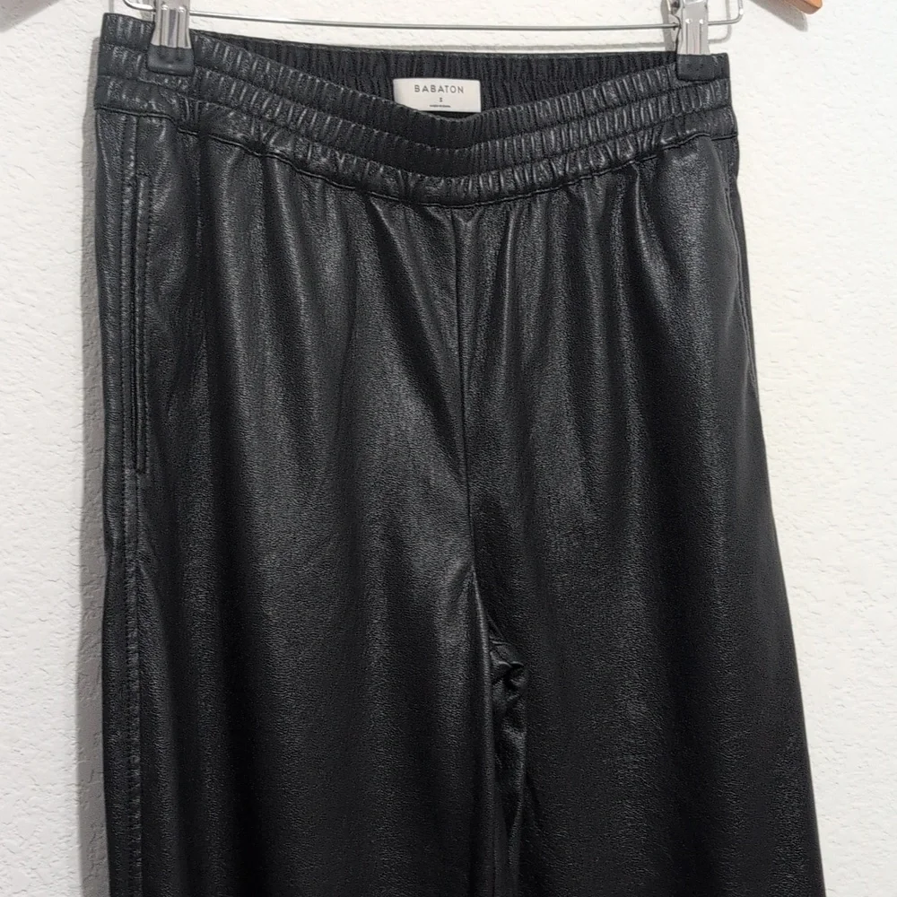 Babaton‎ Faux Leather Joggers Black Size Small Aritzia Brand